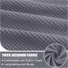 imageSmiry Waterproof Couch Cushion Covers Stretch Jacquard Sofa Covers Washable Thick Sofa Cushion Covers Furniture Protector with Elastic Bottom for Pets Kids 3 Pack GreyMiddle Grey