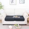 imageSmiry Waterproof Couch Cushion Covers Stretch Jacquard Sofa Covers Washable Thick Sofa Cushion Covers Furniture Protector with Elastic Bottom for Pets Kids 3 Pack GreyGrey