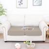 imageSmiry Waterproof Couch Cushion Covers Stretch Jacquard Sofa Covers Washable Thick Sofa Cushion Covers Furniture Protector with Elastic Bottom for Pets Kids 3 Pack GreyTaupe