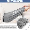 imageSmiry Waterproof Couch Cushion Covers Stretch Jacquard Sofa Covers Washable Thick Sofa Cushion Covers Furniture Protector with Elastic Bottom for Pets Kids 3 Pack GreyLight Grey