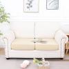 imageSmiry Waterproof Couch Cushion Covers Stretch Jacquard Sofa Covers Washable Thick Sofa Cushion Covers Furniture Protector with Elastic Bottom for Pets Kids 3 Pack GreyBeige