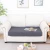 imageSmiry Waterproof Couch Cushion Covers Stretch Jacquard Sofa Covers Washable Thick Sofa Cushion Covers Furniture Protector with Elastic Bottom for Pets Kids 3 Pack GreyMiddle Grey