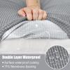imageSmiry Waterproof Couch Cushion Covers Stretch Jacquard Sofa Covers Washable Thick Sofa Cushion Covers Furniture Protector with Elastic Bottom for Pets Kids 3 Pack GreyLight Grey