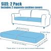 imageSmiry Waterproof Couch Cushion Covers Stretch Jacquard Sofa Covers Washable Thick Sofa Cushion Covers Furniture Protector with Elastic Bottom for Pets Kids 3 Pack GreyGrey
