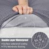 imageSmiry Waterproof Couch Cushion Covers Stretch Jacquard Sofa Covers Washable Thick Sofa Cushion Covers Furniture Protector with Elastic Bottom for Pets Kids 3 Pack GreyMiddle Grey