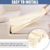 imageSmiry Waterproof Couch Cushion Covers Stretch Jacquard Sofa Covers Washable Thick Sofa Cushion Covers Furniture Protector with Elastic Bottom for Pets Kids 3 Pack GreyBeige