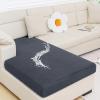 imageSmiry Waterproof Couch Cushion Covers Stretch Jacquard Sofa Covers Washable Thick Sofa Cushion Covers Furniture Protector with Elastic Bottom for Pets Kids 3 Pack GreyGrey