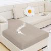 imageSmiry Waterproof Couch Cushion Covers Stretch Jacquard Sofa Covers Washable Thick Sofa Cushion Covers Furniture Protector with Elastic Bottom for Pets Kids 3 Pack GreyTaupe