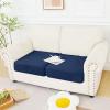 imageSmiry Waterproof Couch Cushion Covers Stretch Sofa Covers for 2 Cushion Couch Washable Sofa Slipcover Elastic Furniture Protector for Pets Kids 2 Pack Navy