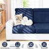 imageSmiry Waterproof Couch Cushion Covers Stretch Sofa Covers for 2 Cushion Couch Washable Sofa Slipcover Elastic Furniture Protector for Pets Kids 2 Pack Navy
