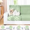 imageSmiry Waterproof Couch Cushion Covers Stretch Sofa Covers for 2 Cushion Couch Washable Sofa Slipcover Elastic Furniture Protector for Pets Kids 2 Pack Green