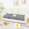 imageSmiry Waterproof Couch Cushion Covers Stretch Sofa Covers for 3 Cushion Couch Washable Sofa Slipcover Elastic Furniture Protector for Pets Kids 3 Pack Grey