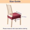 imageSmiry Waterproof Seat Covers for Chairs Set of 4 Stretch Pu Leather Removable Washable Dining Room Chair Seat Slipcovers Protector No Rear Covers BeigeWine Red