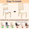 imageSmiry Waterproof Seat Covers for Chairs Set of 4 Stretch Pu Leather Removable Washable Dining Room Chair Seat Slipcovers Protector No Rear Covers BeigeBeige