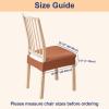 imageSmiry Waterproof Seat Covers for Chairs Set of 4 Stretch Pu Leather Removable Washable Dining Room Chair Seat Slipcovers Protector No Rear Covers BeigeLight Brown