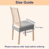 imageSmiry Waterproof Seat Covers for Chairs Set of 4 Stretch Pu Leather Removable Washable Dining Room Chair Seat Slipcovers Protector No Rear Covers BeigeGrey