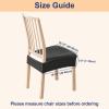 imageSmiry Waterproof Seat Covers for Chairs Set of 4 Stretch Pu Leather Removable Washable Dining Room Chair Seat Slipcovers Protector No Rear Covers BeigeBlack