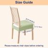 imageSmiry Waterproof Seat Covers for Chairs Set of 4 Stretch Pu Leather Removable Washable Dining Room Chair Seat Slipcovers Protector No Rear Covers BeigeLight Green