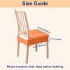 imageSmiry Waterproof Seat Covers for Chairs Set of 4 Stretch Pu Leather Removable Washable Dining Room Chair Seat Slipcovers Protector No Rear Covers BeigeOrange