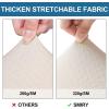 imageSmiry Waterproof Seat Covers for Dining Room Chairs Set of 4 Stretch Jacquard Removable Washable Chair Seat Slipcovers Protector No Rear Covers BlackBeige
