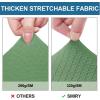 imageSmiry Waterproof Seat Covers for Dining Room Chairs Set of 4 Stretch Jacquard Removable Washable Chair Seat Slipcovers Protector No Rear Covers BlackGreen