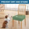 imageSmiry Waterproof Seat Covers for Dining Room Chairs Set of 4 Stretch Jacquard Removable Washable Chair Seat Slipcovers Protector No Rear Covers BlackGreen