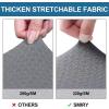 imageSmiry Waterproof Seat Covers for Dining Room Chairs Set of 4 Stretch Jacquard Removable Washable Chair Seat Slipcovers Protector No Rear Covers BlackGrey