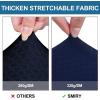 imageSmiry Waterproof Seat Covers for Dining Room Chairs Set of 4 Stretch Jacquard Removable Washable Chair Seat Slipcovers Protector No Rear Covers BlackNavy