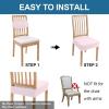 imageSmiry Waterproof Seat Covers for Dining Room Chairs Set of 4 Stretch Jacquard Removable Washable Chair Seat Slipcovers Protector No Rear Covers BlackPink