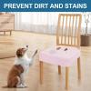 imageSmiry Waterproof Seat Covers for Dining Room Chairs Set of 4 Stretch Jacquard Removable Washable Chair Seat Slipcovers Protector No Rear Covers BlackPink