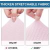 imageSmiry Waterproof Seat Covers for Dining Room Chairs Set of 4 Stretch Jacquard Removable Washable Chair Seat Slipcovers Protector No Rear Covers BlackPink