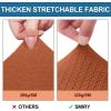 imageSmiry Waterproof Seat Covers for Dining Room Chairs Set of 4 Stretch Jacquard Removable Washable Chair Seat Slipcovers Protector No Rear Covers BlackRust