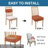 imageSmiry Waterproof Seat Covers for Dining Room Chairs Set of 4 Stretch Jacquard Removable Washable Chair Seat Slipcovers Protector No Rear Covers BlackRust