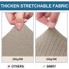 imageSmiry Waterproof Seat Covers for Dining Room Chairs Set of 4 Stretch Jacquard Removable Washable Chair Seat Slipcovers Protector No Rear Covers BlackTaupe
