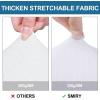 imageSmiry Waterproof Seat Covers for Dining Room Chairs Set of 4 Stretch Jacquard Removable Washable Chair Seat Slipcovers Protector No Rear Covers BlackWhite