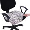 imageSmiry Printed Office Computer Chair Seat Covers Stretch Fit Universal Desk Rotating Chair Cover Washable Removable Seat Cushion Protectors  BeigeBrown and White