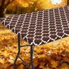 imageSmiry Rectangle Picnic Table Cover Waterproof Elastic Fitted Camping Tablecloths for 6 Foot Tables Wipeable Flannel Backed Vinyl Tablecloth Protector for Indoor Outdoor Teal 30x72 InchesCoffee