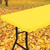 imageSmiry Rectangle Tablecloth Elastic Fitted Flannel Backed Vinyl Tablecloths for 6ft Folding Tables Waterproof Wipeable Table Covers for Indoor Outdoor Picnic and Camping Black 30quotx72quotYellow