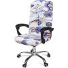 imageSmiry Stretch Printed Office Computer Chair Covers Universal Desk Rotating Chair Slipcovers Removable Washable Soft Fit AntiDust Spandex Protector Cover with Zipper NavyBeige