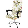 imageSmiry Stretch Printed Office Computer Chair Covers Universal Desk Rotating Chair Slipcovers Removable Washable Soft Fit AntiDust Spandex Protector Cover with Zipper NavyBeige and Green