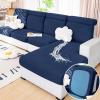 imageSmiry Waterproof Couch Cushion Covers Stretch Sofa Covers for 2 Cushion Couch Washable Sofa Slipcover Elastic Furniture Protector for Pets Kids 2 Pack Navy