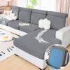 imageSmiry Waterproof Couch Cushion Covers Stretch Sofa Covers for 3 Cushion Couch Washable Sofa Slipcover Elastic Furniture Protector for Pets Kids 3 Pack Grey