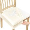 imageSmiry Waterproof Seat Covers for Chairs Set of 4 Stretch Pu Leather Removable Washable Dining Room Chair Seat Slipcovers Protector No Rear Covers BeigeBeige