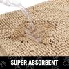 imageSmiry 2 Piece Dog Door Mat for Muddy Paws Absorbent Dirt Trapper Non Slip Quick Dry Washable Chenille Mat for Mud Dogs Entry Rug for Indoor and Outdoor 30x20 Inches BeigeBeige