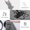 imageSmiry Half Circle Dog Door Mat for Muddy Paws Absorbent Dirt Trapper Non Slip Quick Dry Washable Chenille Mat for Mud Dogs Entry Rug for Indoor and Outdoor 30x20 Inches Grey