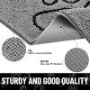 imageSmiry Half Circle Dog Door Mat for Muddy Paws Absorbent Dirt Trapper Non Slip Quick Dry Washable Chenille Mat for Mud Dogs Entry Rug for Indoor and Outdoor 30x20 Inches Grey