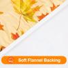imageSmiry Rectangle Picnic Tablecloth Waterproof Elastic Fitted Table Covers for 6 Foot Tables Wipeable Flannel Backed Vinyl Tablecloths for Camping Indoor Outdoor Blue Leaves 30x72 InchesGold