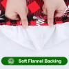 imageSmiry Rectangle Picnic Tablecloth Waterproof Elastic Fitted Table Covers for 6 Foot Tables Wipeable Flannel Backed Vinyl Tablecloths for Camping Indoor Outdoor Blue Leaves 30x72 InchesBlack  Red