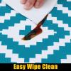 imageSmiry Rectangle Picnic Tablecloth Waterproof Elastic Fitted Table Covers for 6 Foot Tables Wipeable Flannel Backed Vinyl Tablecloths for Camping Indoor Outdoor Blue Leaves 30x72 InchesTeal