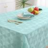 imageSmiry Rectangle Thanksgiving Tablecloth 60x84 Inch Fall Waterproof Damask Table Cloth Autumn Leaves Fabric Jacquard Table Covers for Harvest Parties and Holiday Dinner GoldTurquoise